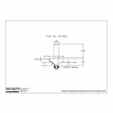 Technical drawing of a router bit with precise measurements and labeled features.