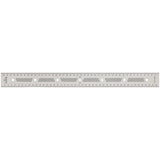 Stainless steel precision woodworking ruler with metric and imperial markings, 450mm length