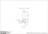 Technical drawing of woodworking router bit with measurements, labeled item 48-590
