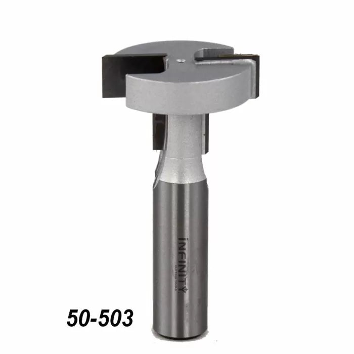 Steel woodworking slot cutter router bit with straight shank, number 50-503