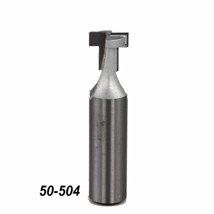 Premium woodworking slot cutter router bit with straight shank, product number 50-504.