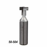 Premium woodworking slot cutter router bit with straight shank, product number 50-504.