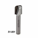 Straight carbide router bit 51-001 for woodworking, shown on white background.