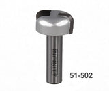 Slot cutting router bit with steel shank and cutting edge, product code 51-502.