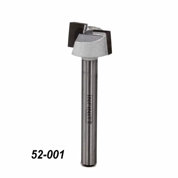 Carbide tipped router bit for woodworking, single straight flute, product number 52-001