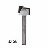 Carbide tipped router bit for woodworking, single straight flute, product number 52-001
