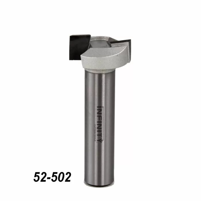 Carbide tipped router bit for woodworking, straight flute design, model 52-502