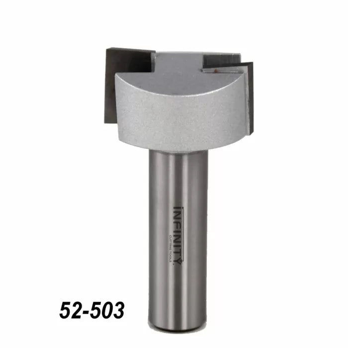 Carbide slot cutter router bit with straight shank, labeled 52-503, for woodworking.