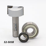 Woodworking router bit set with bearing and seal, 52-503B, for precision cutting