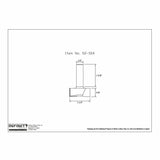 Technical drawing of router bit with dimensions, item number 52-504, woodworking tool