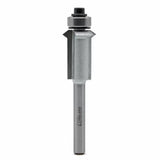 Straight router bit with bearing for woodworking, ideal for precise trimming and joinery cuts.