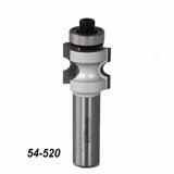 Groove profile router bit with ball bearing, labeled 54-520, for woodworking tools.