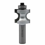 Carbide woodworking router bit with bearing for creating decorative edge profiles
