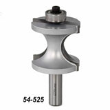 Router bit with ball bearing guide for woodworking, model 54-525, on white background.