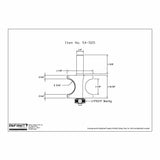 Router bit technical drawing with labeled dimensions and bearing, item number 54-525