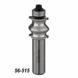 Classical cove and bead router bit with bearing, labeled 56-515, for woodworking.