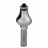 Cove router bit with bearing guide for woodworking on white background