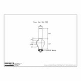 Technical drawing of roundover router bit with bearing, item 56-702, woodworking tool measurements.