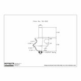 Technical drawing of router bit 56-802 with labeled woodworking dimensions and bearing spec