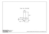 Technical drawing of 58-502 woodworking router bit with detailed dimensions.