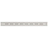 Stainless steel 600mm precision woodworking ruler with metric measurements and cutout guides