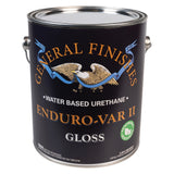 General Finishes Enduro-VAR II gloss paint can on a white background