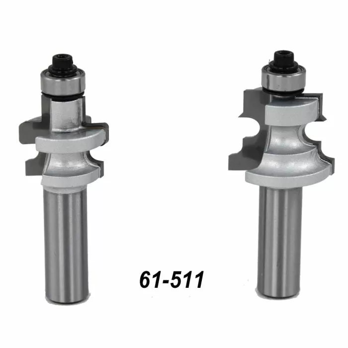 Infinity Tools 61-511 floor making router bit set with nail slot, two bearing-guided 1/2 inch shank bits