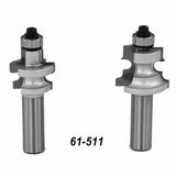 Infinity Tools 61-511 floor making router bit set with nail slot, two bearing-guided 1/2 inch shank bits
