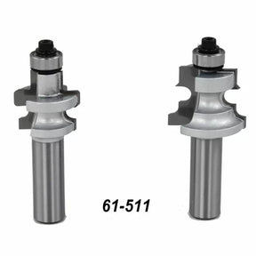 Infinity Tools 61-511 floor making router bit set with nail slot, two bearing-guided 1/2 inch shank bits