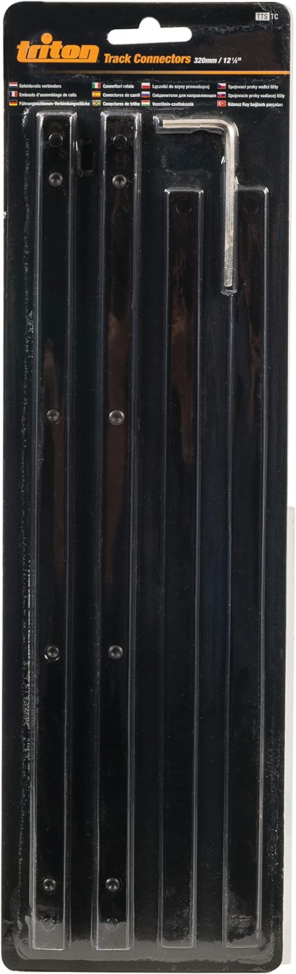 Triton track connectors 320mm pack with hex key for woodworking guide rail joining