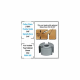 Carbide-tipped cabinet door router bit with specifications for woodworking cuts