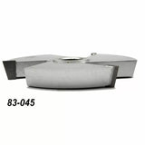 Carbide-tipped woodworking shaper cutter, silver, with model number 83-045 visible