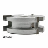 Precision steel woodworking cutter head with replaceable blades, product code 83-059