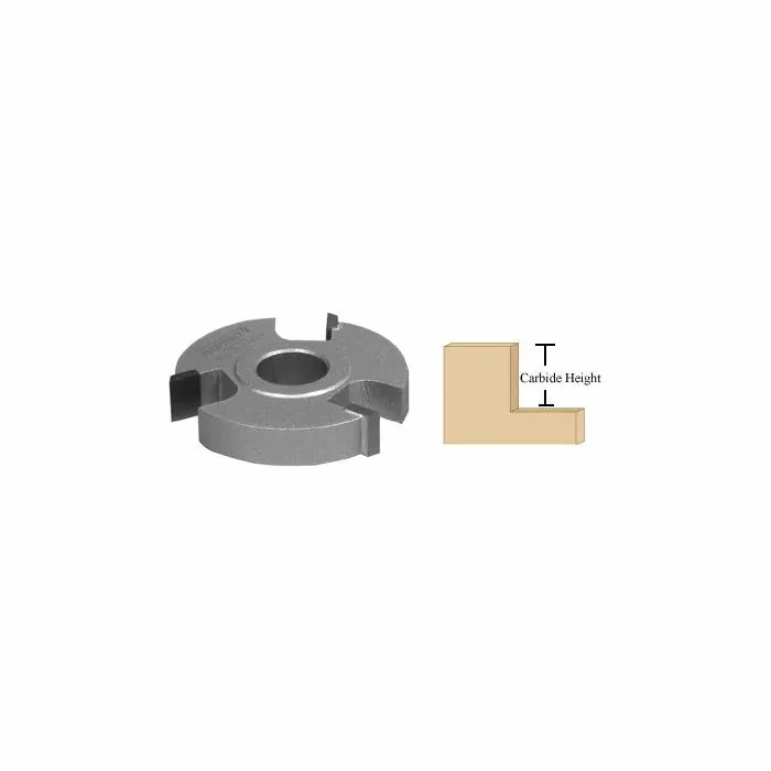 Carbide slot cutter woodworking router bit with carbide height diagram for precise joinery