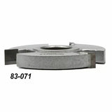 Carbide-tipped woodworking slot cutter, metal router bit 83-071, on plain white background.