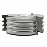 Grooving and rabbeting woodworking cutter head with steel body and sharp carbide blades