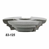 Carbide-tipped woodworking shaper cutter head, model 83-125, for precise edge forming.