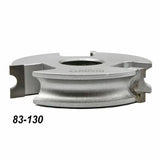 Aluminum woodworking shaper cutter with profile edge and 83-130 product number