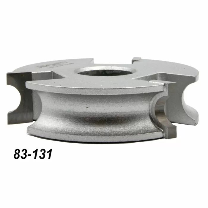 Carbide-tipped molding cutter head for woodworking, part number 83-131, on white background.