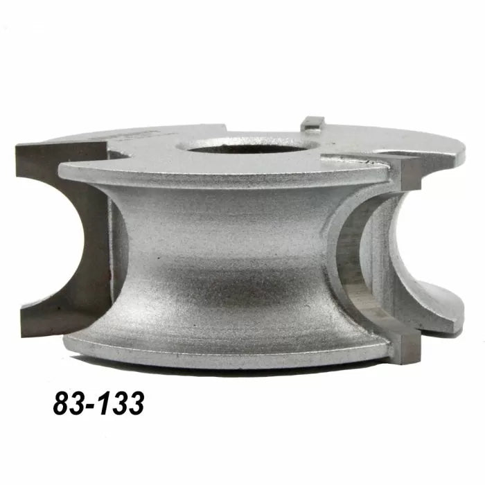 Aluminum woodworking shaper cutter head, profile 83-133, for precision milling