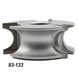 Aluminum woodworking shaper cutter head, profile 83-133, for precision milling