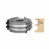Grooving router cutter head with double bead edge profile and bead height diagram