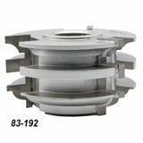 Stacked dado router bit with multiple cutting blades for woodworking precision