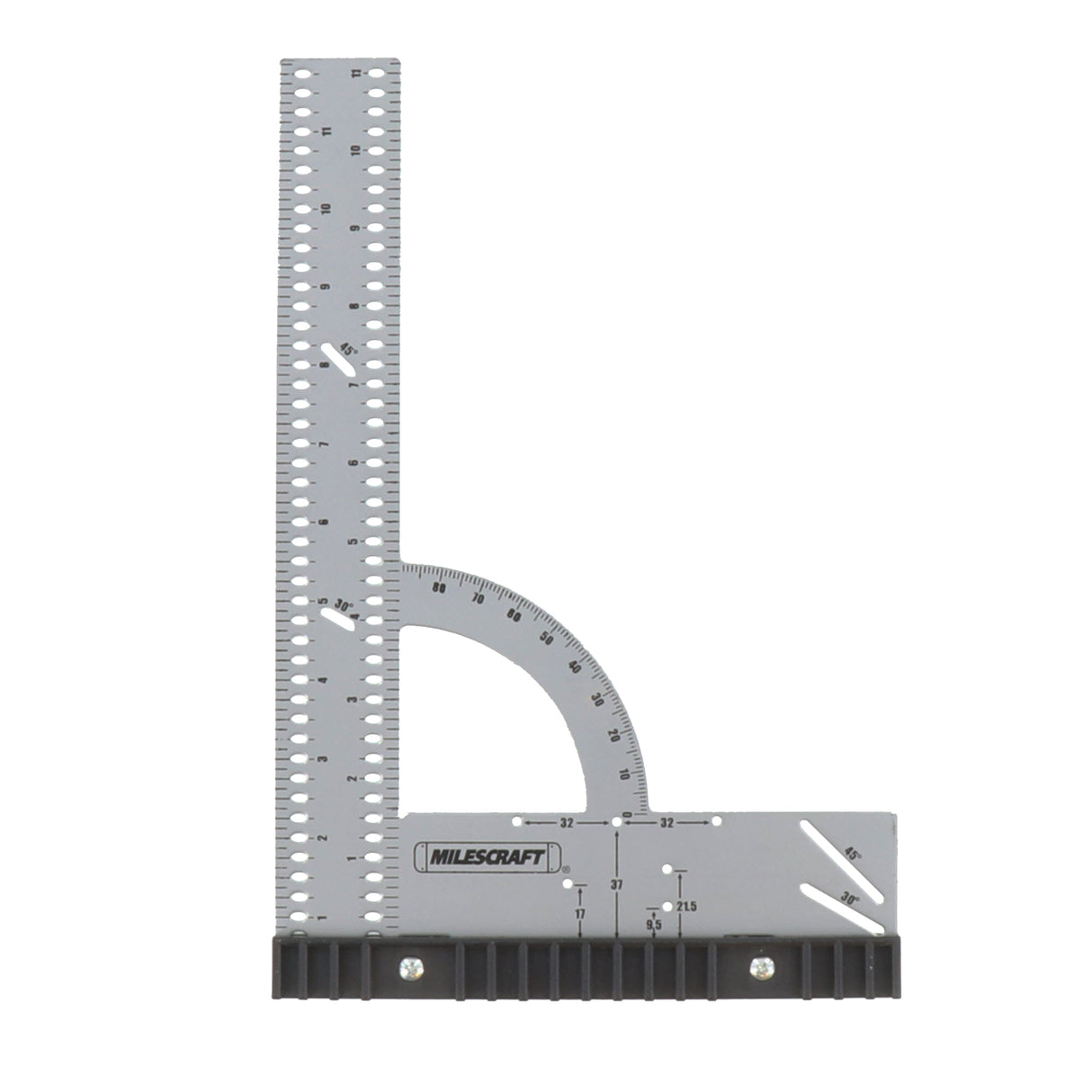 Milescraft FrameSquare combination framing square and protractor on a white background