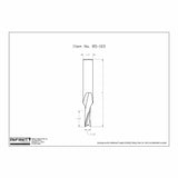 Technical diagram of a straight router bit, 1/4 inch shank, Item 85-103, with measurements.