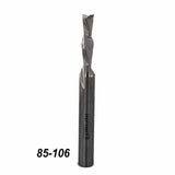 Spiral upcut router bit for woodworking, labeled 85-106, on white background