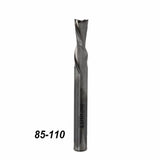 Straight flute spiral router bit with product number 85-110 for woodworking
