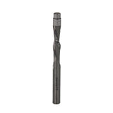 Carbide spiral router bit with bearing for woodworking, isolated on white background