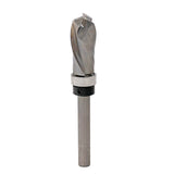 Carbide spiral flush trim router bit with bearing for woodworking precision cuts