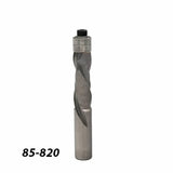 Spiral flush trim router bit with bearing, woodworking tool, part number 85-820